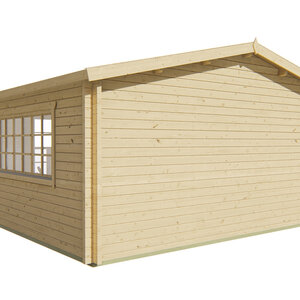 Casas de Madera Lepe - Diáfana - 22 m2 - Modelo Nottingham - Bungalow NOTTINGHAM - HOBYCASA trasera