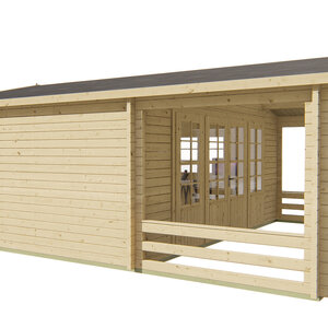 Casas de Madera Lepe - Diáfana - 22 m2 - Modelo Nottingham - Bungalow NOTTINGHAM - HOBYCASA incoloro