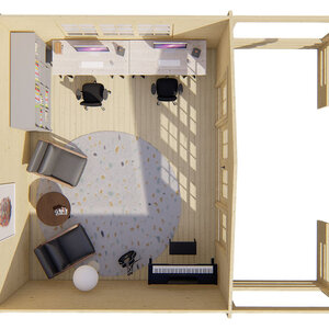 Casas de Madera Lepe - Diáfana - 22 m2 - Modelo Nottingham - Bungalow NOTTINGHAM - HOBYCASA interior