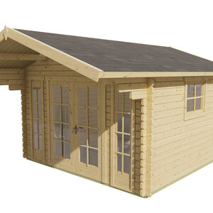 Casas de Madera Prefabricadas Ontinyent - Diáfana - 13 m2 - Modelo Sören - Caseta Sören - Hobycasa incoloro