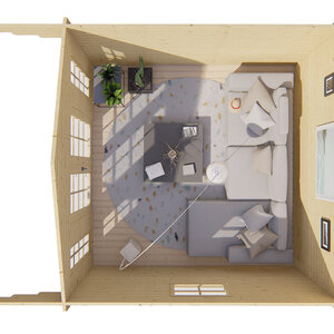 Casas de Madera Prefabricadas Ontinyent - Diáfana - 13 m2 - Modelo Sören - Caseta Sören - Hobycasa interior