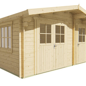 Casas de Madera Fraga - 2 estancias - 12 m2 - Casitas de madera FRAGA frontal
