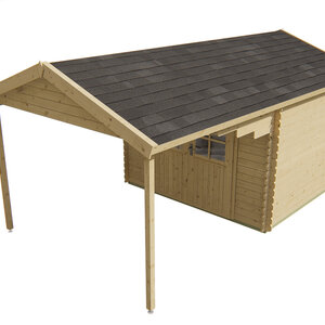Casas de Madera Prefabricadas Alcobendas - Diáfana - 7 m2 - Modelo George - Caseta GEORGE - HOBYCASA frontal