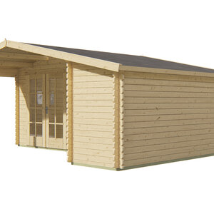 Casas de Madera Prefabricadas Galapagar - Diáfana - 11 m2 - Modelo Wolfgang - Cabaña de madera WOLFGANG render derecho