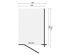 Kit de baño para Casa de Madera 140x200 - KIT DE BAÑO 140X200 PLANO