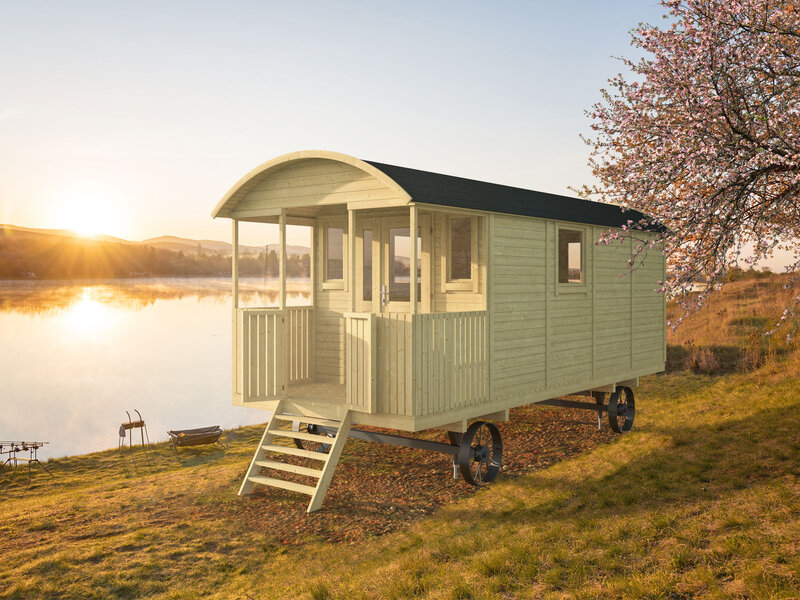 Casas de Madera Girona - 14,2 m2 - Diáfana - Gypsy Wagon - Modelo Johnny
