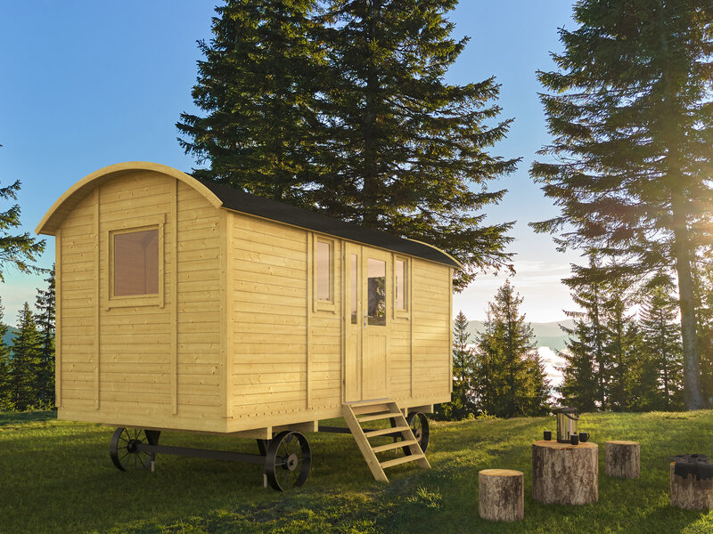 Casas de Madera Prefabricadas Leganés - 12 m2 - Gypsy Caravan - Modelo Patricia