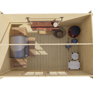 Casas de Madera Prefabricadas La Rioja - Diáfana - 5 m2 - Modelo Kris - Caseta de madera KRIS - INTERIOR