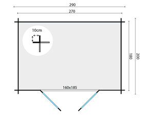 Casas de Madera Prefabricadas La Rioja - Diáfana - 5 m2 - Modelo Kris - Caseta de madera KRIS - PLANO