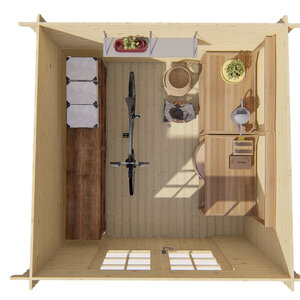 Casas de Madera Alcorcón - 7 m2 - Diáfana - Modelo Jorgen - Caseta madera JORGEN - INTERIOR