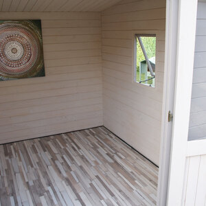 Casas de Madera Albuquerque - Diáfana - 6 m2 - Modelo Mila - Caseta MILA - INTERIOR BLANCO