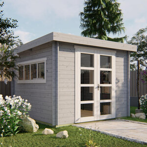 Casas de Madera Vedra - Diáfana - 8 m2 - Modelo Bodine - Casas madera BODINE - GRIS