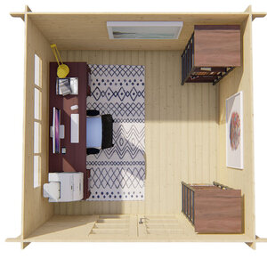Casas de Madera Vedra - Diáfana - 8 m2 - Modelo Bodine - Casas madera BODINE - INTERIOR