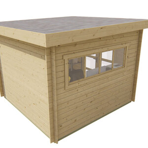 Casas de Madera Vedra - Diáfana - 8 m2 - Modelo Bodine - Casas madera BODINE - LATERAL
