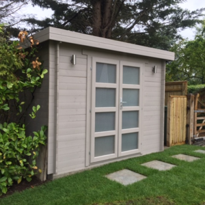 Casas de Madera Vedra - Diáfana - 8 m2 - Modelo Bodine - Casas madera BODINE - JARDÍN