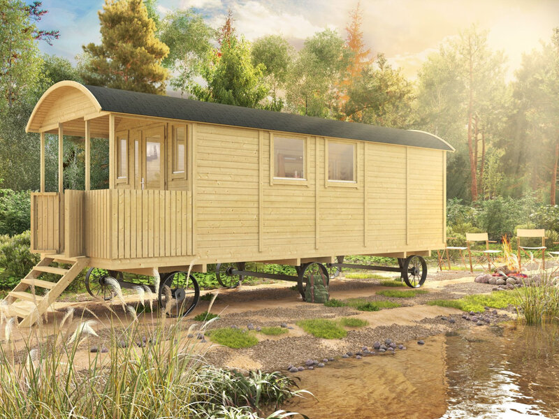 Mini casas sobre ruedas de 720x240 - Diáfana - 14,4 m2 - Gypsy Wagon Kathleen