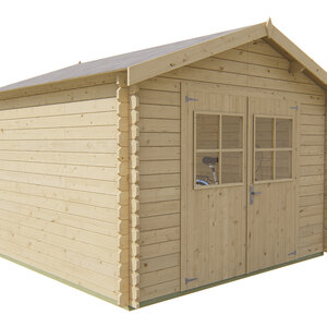 Casetas de Madera Baratas Noja - 300x300 cms - 28MM - Casetas de jardín NOJA - FRONTAL