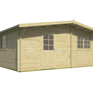 Casas de Madera Prefabricadas Cantabria - 1 dormitorio - 28 m2 - Casas de Madera CANTABRIA 28m2 - 44MM - INCOLORO