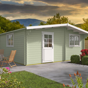Casas de Madera Prefabricadas Cantabria - 1 dormitorio - 28 m2 - Casas de Madera CANTABRIA 28m2 - 44MM - VERDE