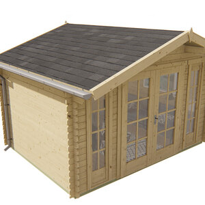 Casas de Madera Aragón - 9,7 m2 - Diáfana - Modelo Max-Mimir - Casas de madera MAX - FRONTAL
