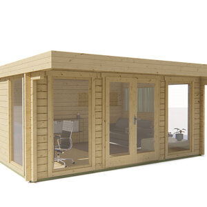 Casas de Madera Lejona - Diáfana - 16 m2 - Modelo Mia - Casas de madera MIA RENDER FRONTAL