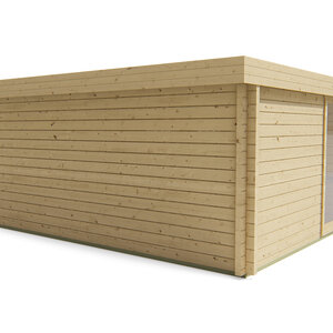 Casas de Madera Lejona - Diáfana - 16 m2 - Modelo Mia - Casas de madera MIA RENDER TRASERO