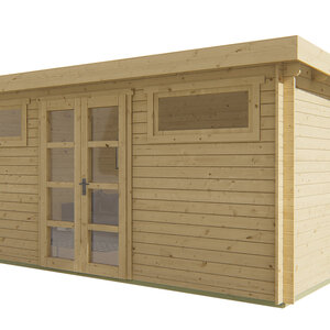 Casas de Madera Prefabricadas Irún - 13,4 m2 - Diáfana - Modelo Zutphen-Zerja - Casa de madera moderna ZUTPHEN frontal