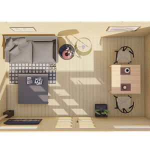 Casas de Madera Prefabricadas Irún - 13,4 m2 - Diáfana - Modelo Zutphen-Zerja - Casa de madera moderna ZUTPHEN interior