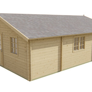 Casas de Madera Prefabricadas Málaga - 3 dormitorios - 48 m2 - CASAS PREFABRICADAS MALAGA 45MM - FRONTAL