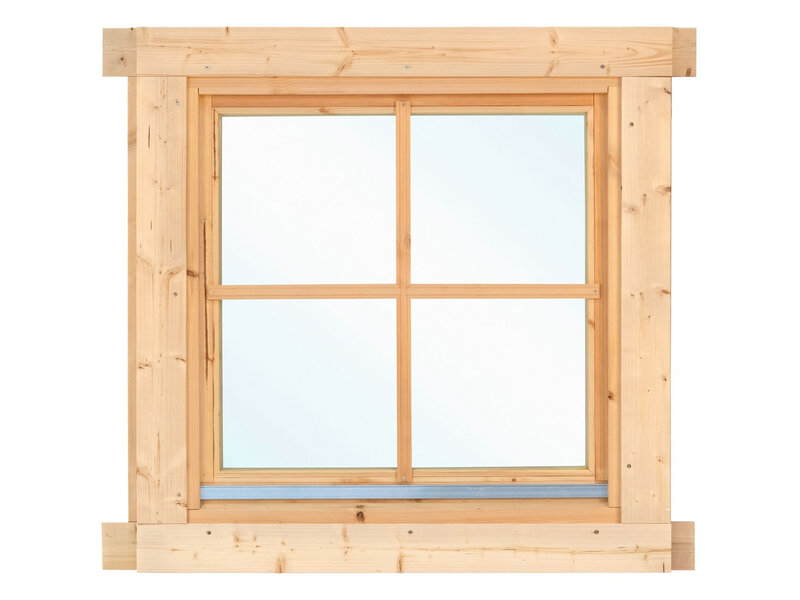 Ventana para casa madera L2 de 92x92 cms - Doble acristalamiento (28-70mm)