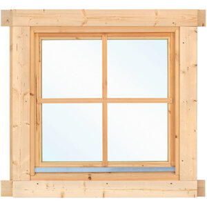 Ventana para casa madera L2 de 92x92 cms - Doble acristalamiento (28-70mm)