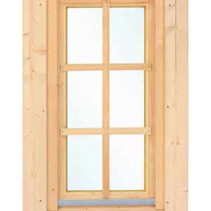 VENTANA DOBLE ACRISTALAMIENTO PARA CABAÑA L5.2  - 50X100 cms (28-70mm) - VENTANA PARA CASETA L5.2 DOBLE ACRISTALAMIENTO - 50X100 cms - TRASERA