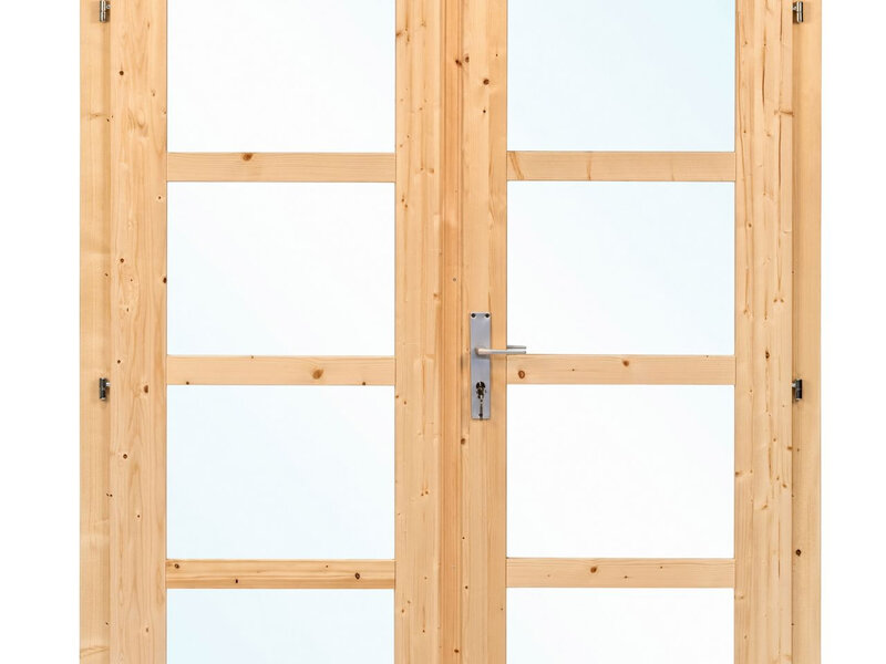 PUERTA DOBLE CON CRISTAL D1 - 142.5X190 cms (28-44 mm)