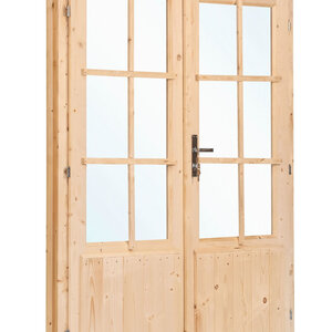 PUERTA DOBLE PARA CABAÑA D3 - 159X190 cms (28-44 mm) - PUERTA DOBLE PARA CABAÑA D3 - 159X190 cms LATERAL