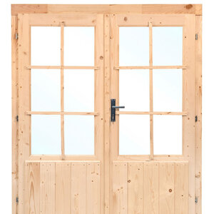 PUERTA DOBLE PARA CABAÑA D3 - 159X190 cms (28-44 mm) - PUERTA DOBLE PARA CABAÑA D3 - 159X190 cms PORTADA