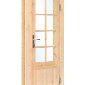 Puerta con doble acristalamiento de 188x83 cms (28-70mm) - Puerta abeto con doble acristalamiento LATERAL