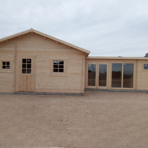 Casas Prefabricadas de Madera Asturias - 3 dormitorios - 70 m2 - Casas prefabricadas Asturias - 70 m2 frontal incoloro