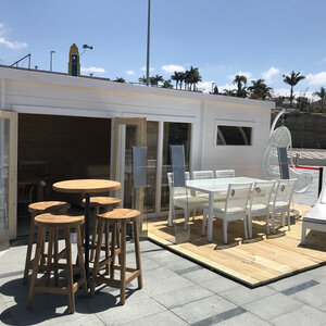 Casas de Madera Prefabricadas Denia - 1 dormitorio - 22 m2 - Modelo Flow - Casas de madera modernas FLOW terraza
