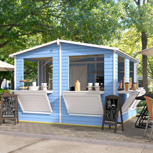 Kioscos Madera Moose - 9,1 m2 - Chiringuito madera Moose - Azul