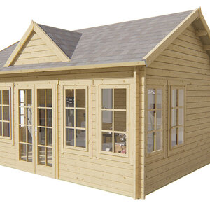 Casas de Madera Prefabricadas Huesca - Diáfana - 20 m2 - Modelo Clockhouse - Cabañas de madera originales CLOCKHOUSE - FRONTAL