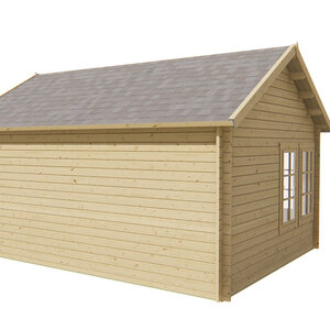 Casas de Madera Prefabricadas Huesca - Diáfana - 20 m2 - Modelo Clockhouse - Cabañas de madera originales CLOCKHOUSE - TRASERA