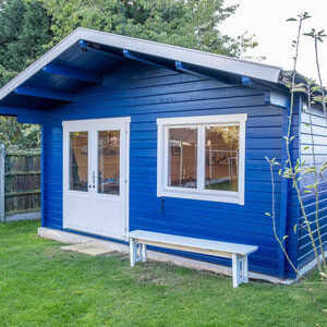 Casas Prefabricadas de Madera Vizcaya - Diáfana - 26 m2 - Modelo Niedersachsen - Casas de Madera Vizcaya - AZUL