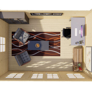 Casas de Madera Lanzarote - 14,5 m2 - Diáfana - Modelo Tane - Caseta TANE - Hobycasa interior