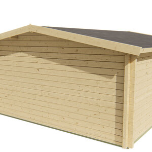 Casas de Madera Prefabricadas Gijón - Diáfana - 22 m2 - Modelo Dingle - Cabañas de madera  DINGLE TRASERA