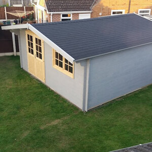 Casas de Madera Prefabricadas Gijón - Diáfana - 22 m2 - Modelo Dingle - Cabañas de madera  DINGLE JARDIN