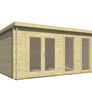 Casas de Madera Elche - 18 m2 - Diáfana - Modelo Annabel - Casas de madera ANNABEL - HOBYCASA - frontal