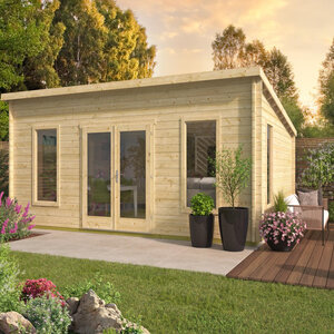 Casas de Madera Prefabricadas Calpe - 28 m2 - Diáfana - Casa de Madera 28m2 - 44MM - 595X500CM - CALPE - PORTADA