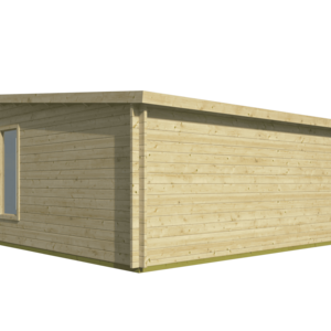 Casas de Madera Prefabricadas Calpe - 28 m2 - Diáfana - Casa de Madera 28m2 - 44MM - 595X500CM - CALPE - TRASERA
