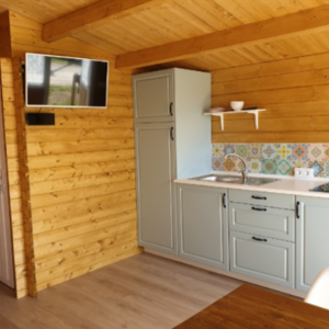 Casas de Madera Prefabricadas Gandía - 22 m2 - Diáfana - Modelo Hendrick - Casas de madera con climalit HENDRICK cocina