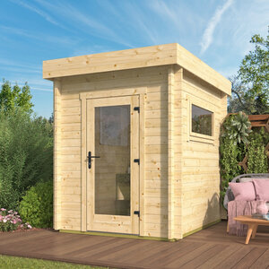 Casas de Madera Moraira - Diáfana - 4 m2 - Modelo Samuel - Mini casetas de madera para jardin MORAIRA - 200x250 cms - 40 mm - INCOLORO